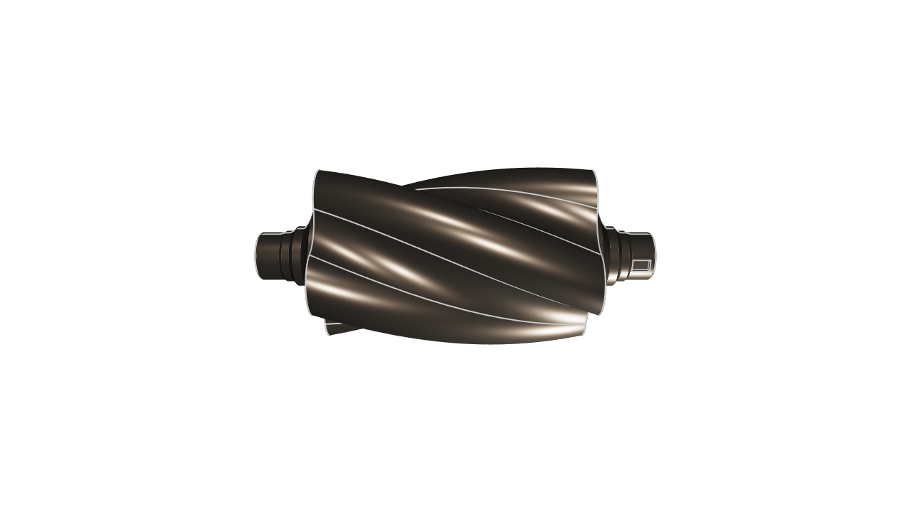 Four-Lobe Helical Roots Supercharger Rotor